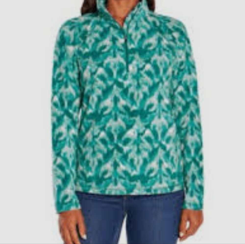 Eddie Bauer Green Leaf Pattern Jacket